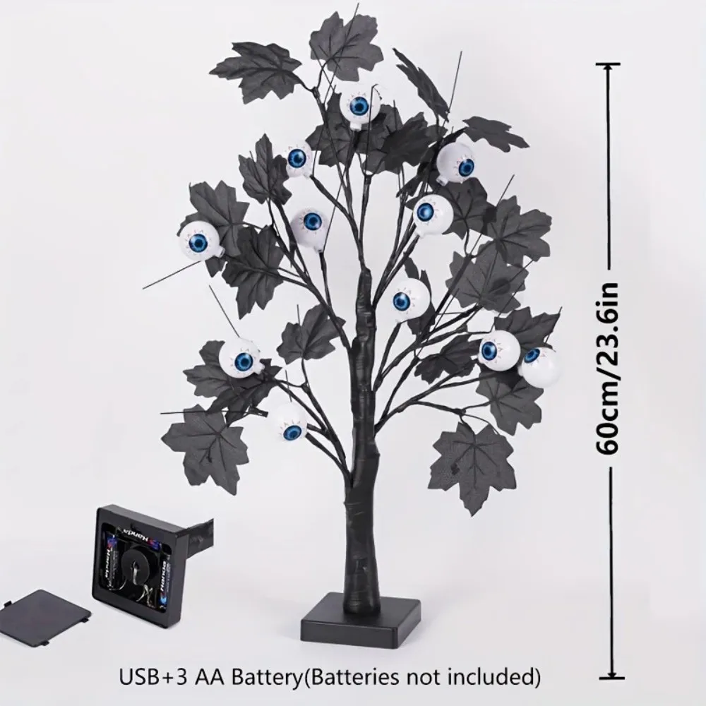 Halloween decorative eyeball LED tree light props ornament party horror scene layout atmosphere light ornament