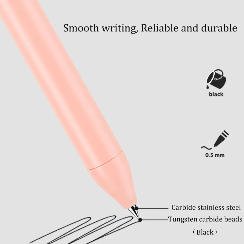 Imagem -04 - Canetas Gel Deli-retrátil Ponto Fino 0.5 mm 400m Comprimento de Escrita Caneta Assinatura Candy Color sem Rotação sem Sangramento Ferramentas de Escrita Suave