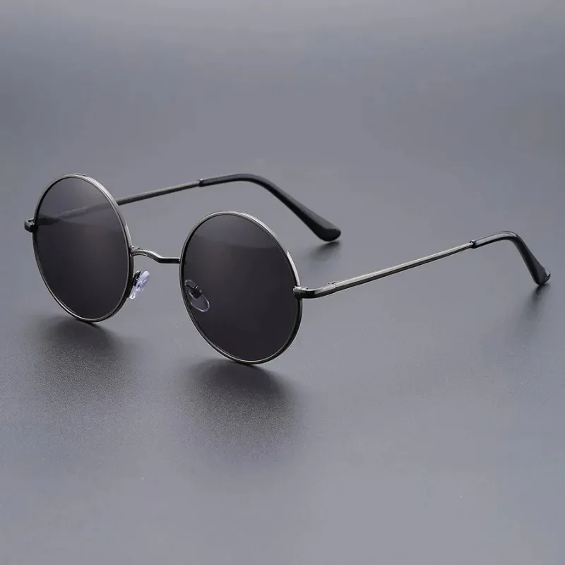 Round Punk Sunglasses Men Fashion Vintage Multi-color Metal Sun Glasses Trendy Classic Luxury Brand Designer Shades Eyewear T210