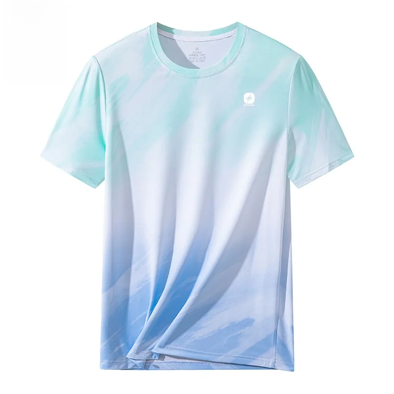 

Flylow Men's Ice Silk ort Sve T-irt round Ne Casual Fitn Running Qui Dry Breathable Comfortable Outdoor Sportswear