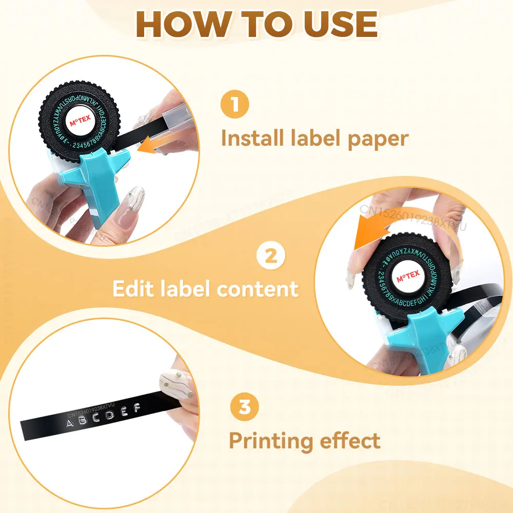 Mini Label Printer Maker Motex E101 Dymo Labeler Portable 3D Embossing Typewriter Replace for B90 Dymo 12965 Labeling Machine