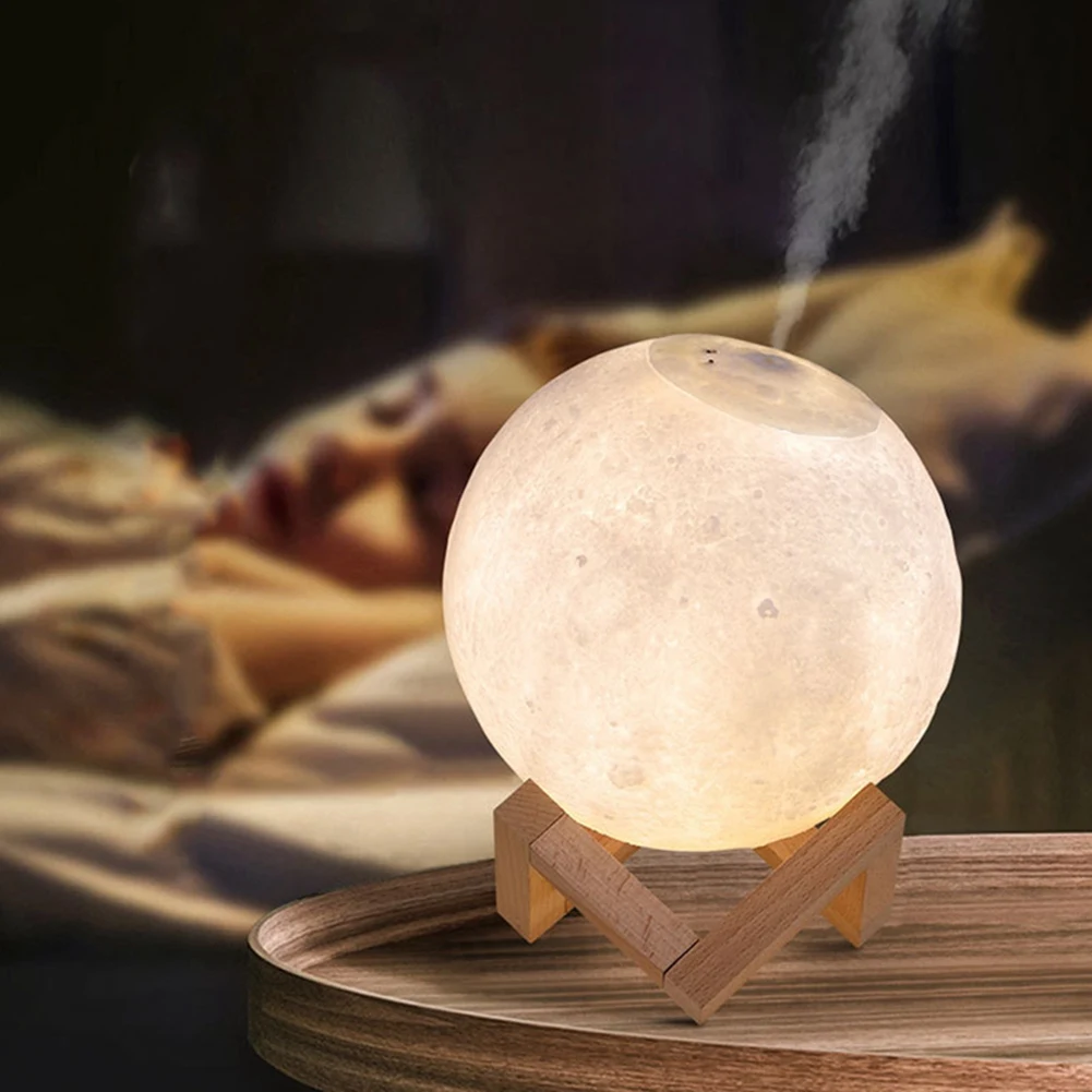 【THANKSGIVING DAY】Humidifier USB Press Home Moon Light Humidifier Large Capacity Desktop 1500ML Night Light Humidifier