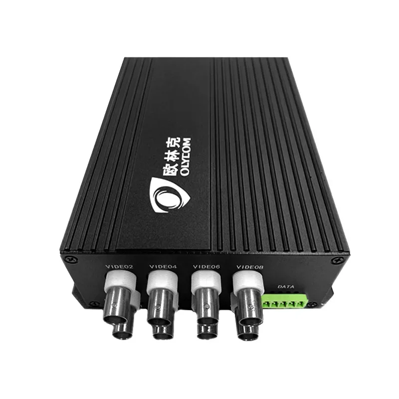 Multifunctional 8 CH HD-AHD/CVI/TVI Fiber to Video Optical Converter  RS485 data 20km SM MM