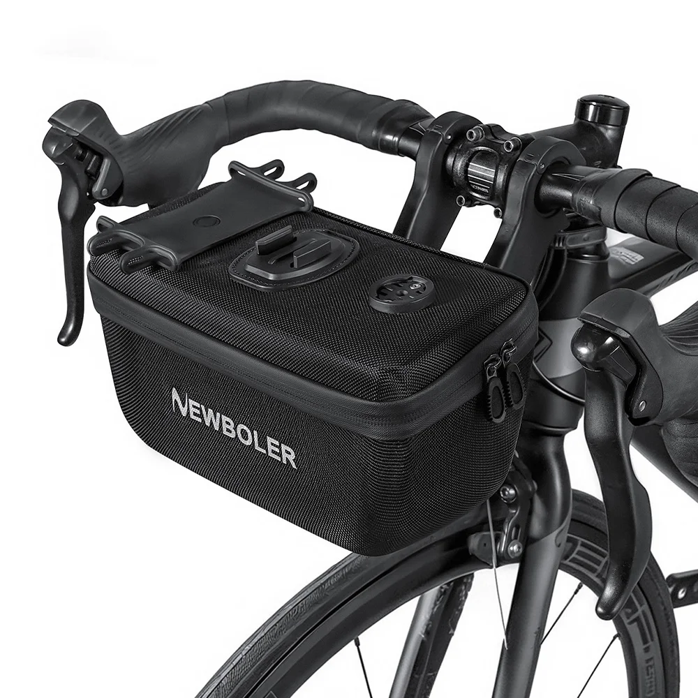 NEWBOLER 4-in-1 Multifunktionale Fahrrad-Fronttasche Wasserdichte Fahrrad-Lenkertasche EVA-Hartschalen-Fahrradlenkertasche Fahrradzubehör – Detail 18
