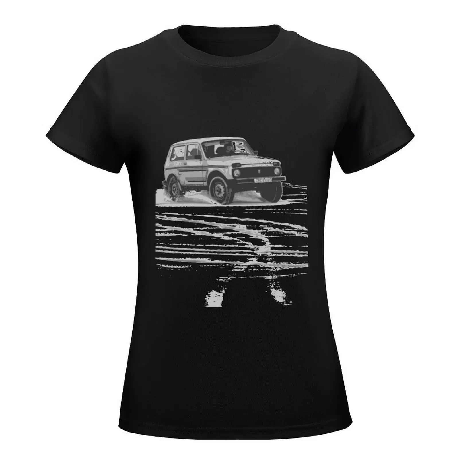 Lada Niva Drifting T-Shirt summer top shirts graphic tees summer clothes plus size tops Women clothing