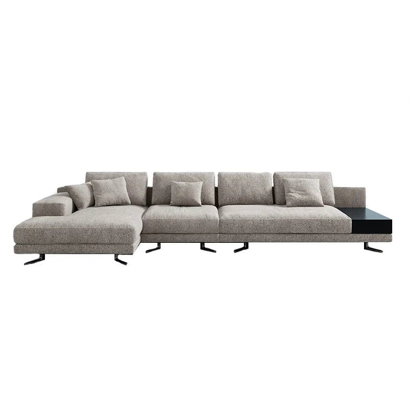 

Italian minimalist Mondrian fabric sofa modern simple living room large flat corner combination wabi sand sofa