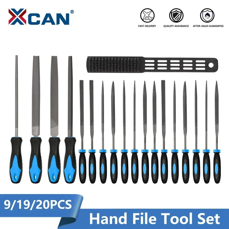 XCAN Hand File Set Needle File RASP For Wood Metal Glass Jewelry Carving DIY Craft Tool Hand Tools 9/19/20pcs