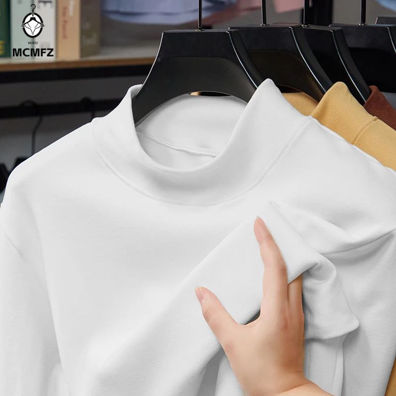 Premium Mens Mock Neck Thermal Shirts Smooth Soft Fabric Long Sleeve Slim Fit Base Layer For Cold Weather Daily Use