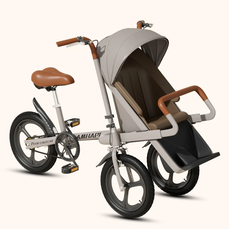 bike style stroller 2 in 1 disabled beach garden parent-child bicycle twin mother baby Stroller bike