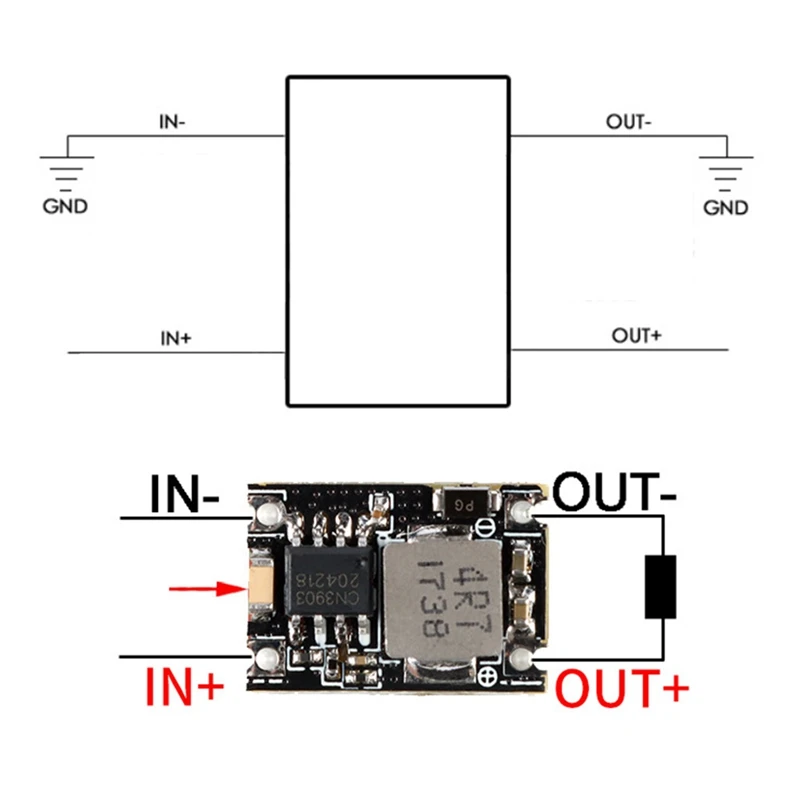 10Pcs 3A Mini DC-DC Buck Step Down Converter Board 5V-30V DC Voltage Regulator PCB Board Power Buck Module