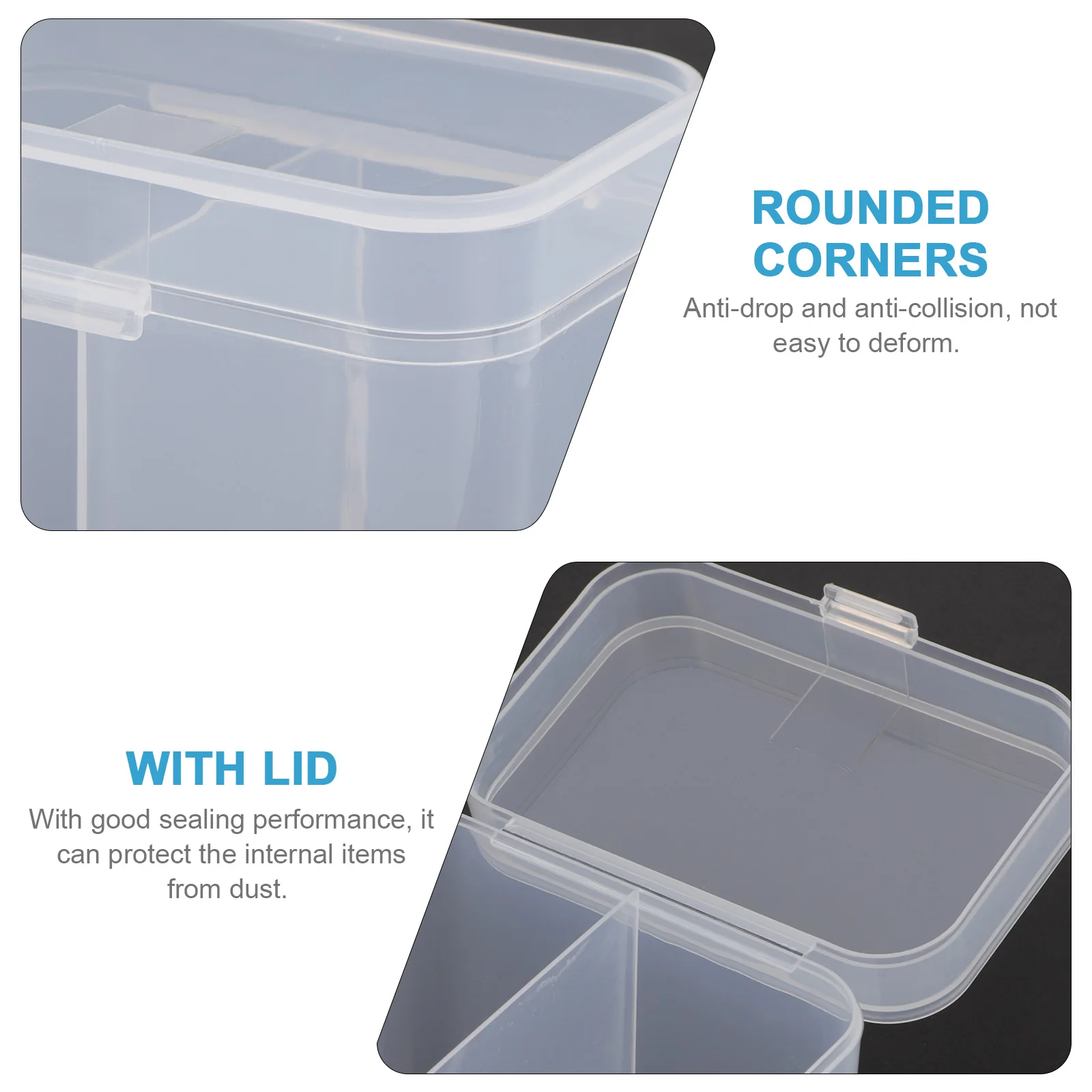 2 pçs almofada de algodão organizador caixa armazenamento plástico para removedor de esmalte maquiagem dispensador titular caso ferramenta da arte do prego cosméticos