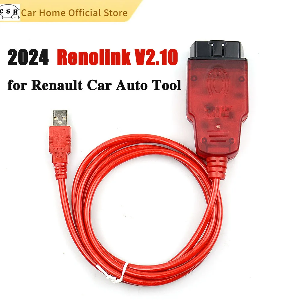 2024 Renolink V2.10 for Renault OBD2 ECU Programmer Can Upgrade Renolink 1.99 USB Diagnostic Cable for Dacia Key Coding Car Tool