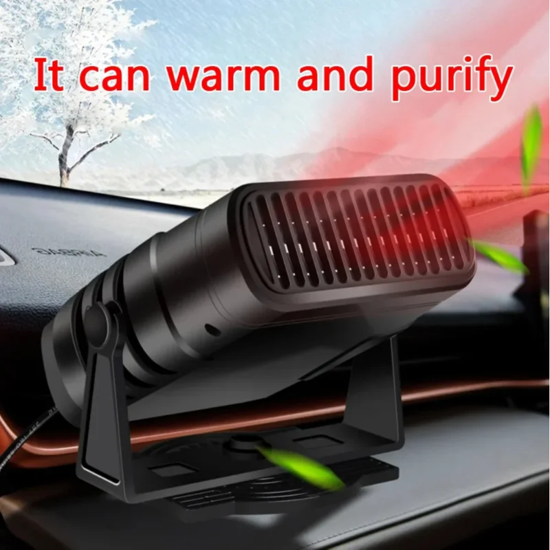 Lenovo 12V/24V Portable Vehicle Car Heater Winter Windshield Defogger Defroster Auto Interior Heating Fan Dual Purpose Warmer