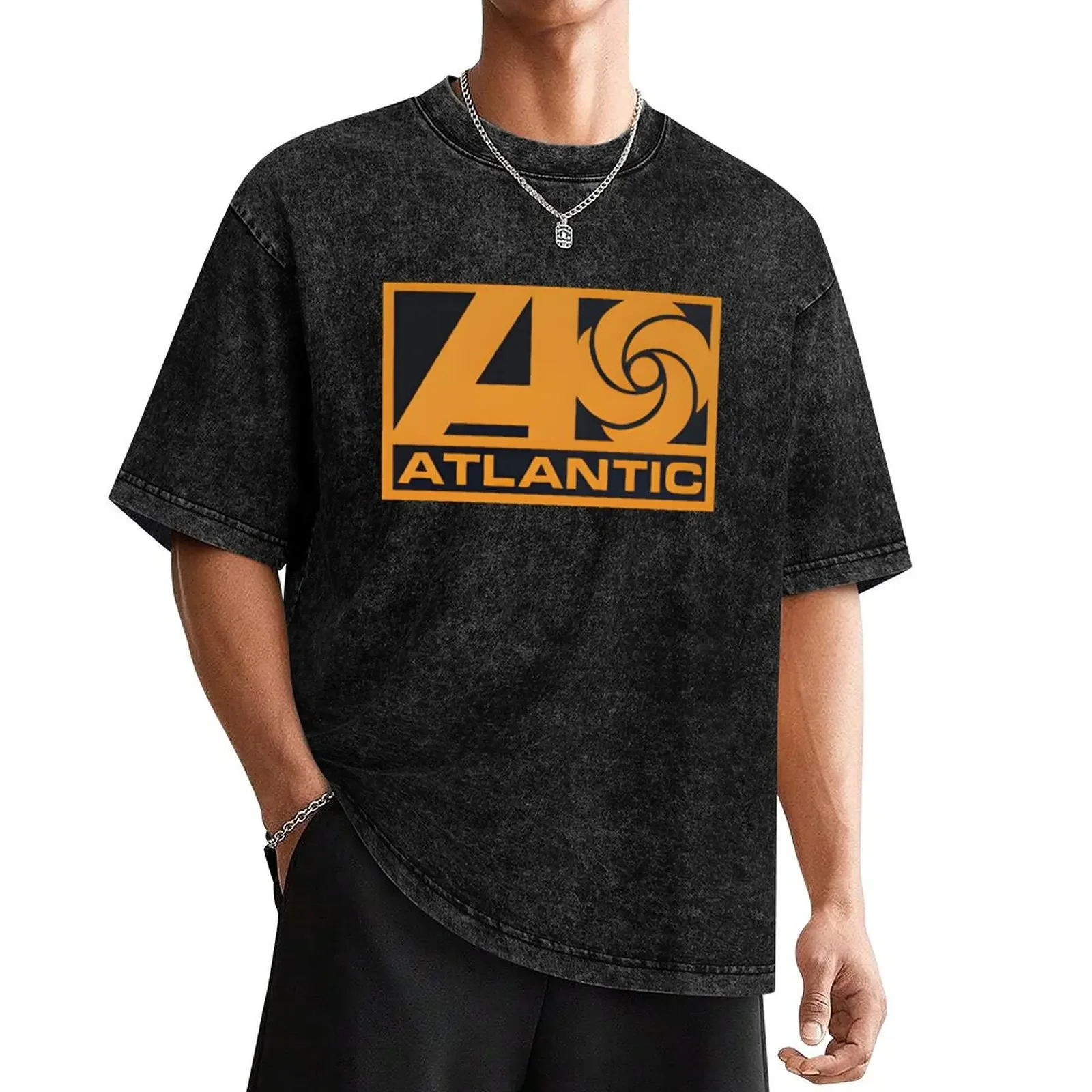 Atlantic Records T-Shirt blacks man clothes graphic tee shirt mens big and tall t shirts