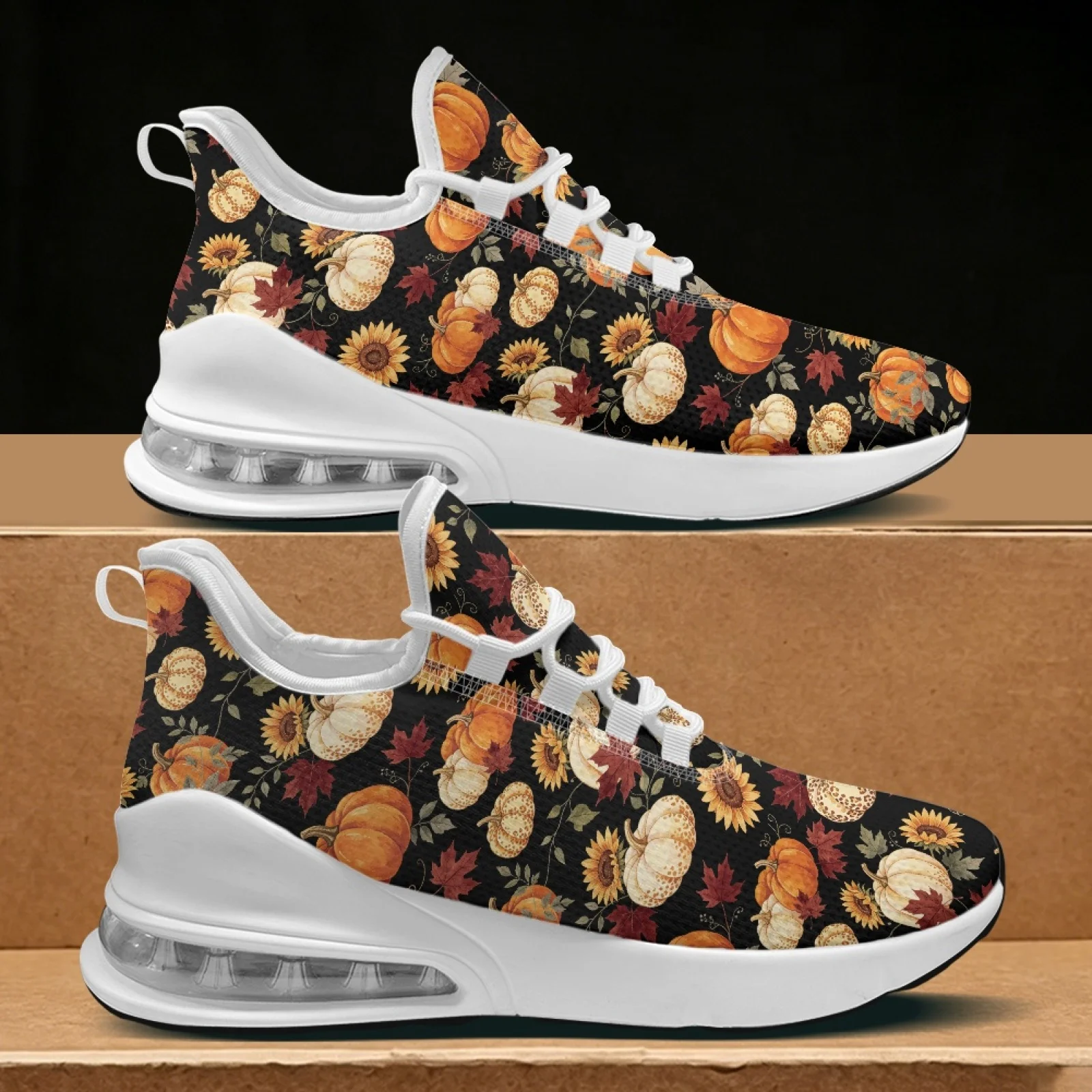 PENSTROLL Sunflower Sneakers Gym Workout Shoes for Women, Non Slip Lightweight Athletic Sneakers