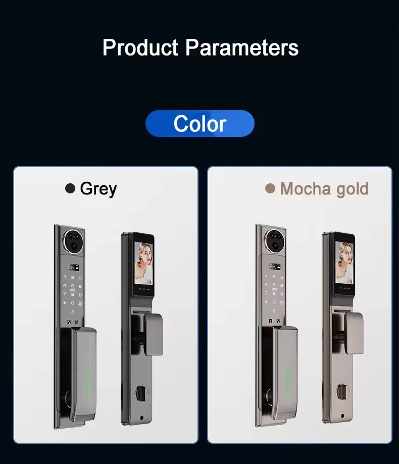 Fully Automatic HD Camera Face ID Password Digital Door Lock Xhome App Password Fingerprint Smart Door Lock With Finger Vein