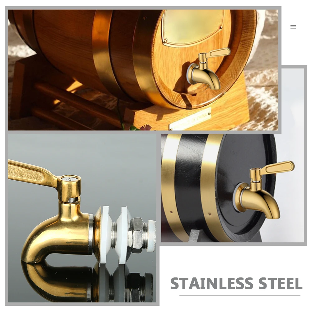 

1pcs Stainless Steel Beer Barrel Faucet Golden High Performance Chlorine Reducer Suitable Home Bar Hotel Restaurant Beer