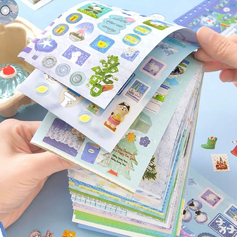20 ورقة الكرتون PET ملصق كتاب DIY بها بنفسك مذكرات الديكور INS حساب اليد ملصقات سكرابوكينغ Kawaii القرطاسية اللوازم المدرسية