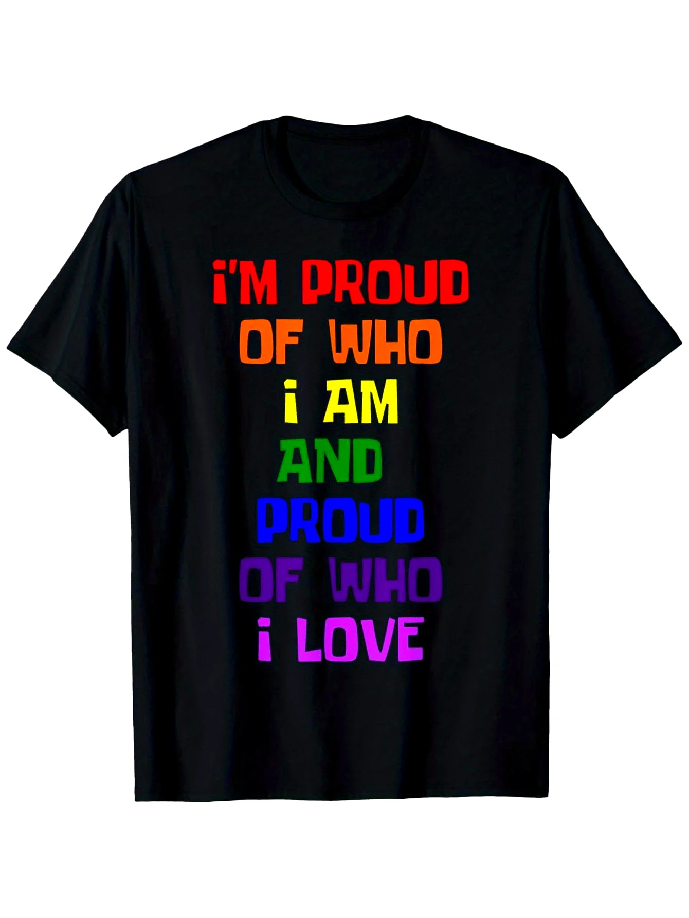 Pride Love Wins Men's Black, Crew Neck, Short Sleeve Cotton T-Shirt - Suitable for All Seasons Outdoor