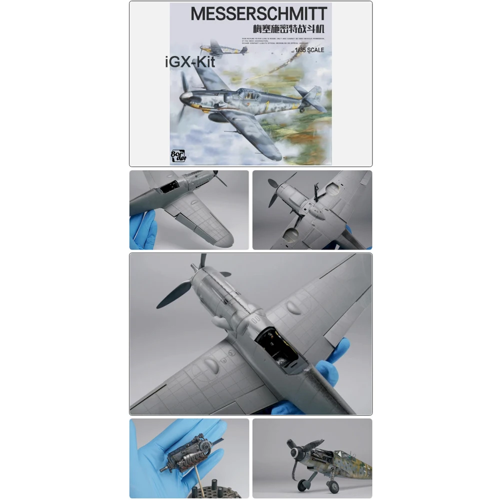 

Пластиковый сборный конструктор-модель истребителя Messerschmitt BF109 G-6 (BF109G-6) немецкой армии, масштаб 1/35, серия Border BF001, для хобби и моделирования.