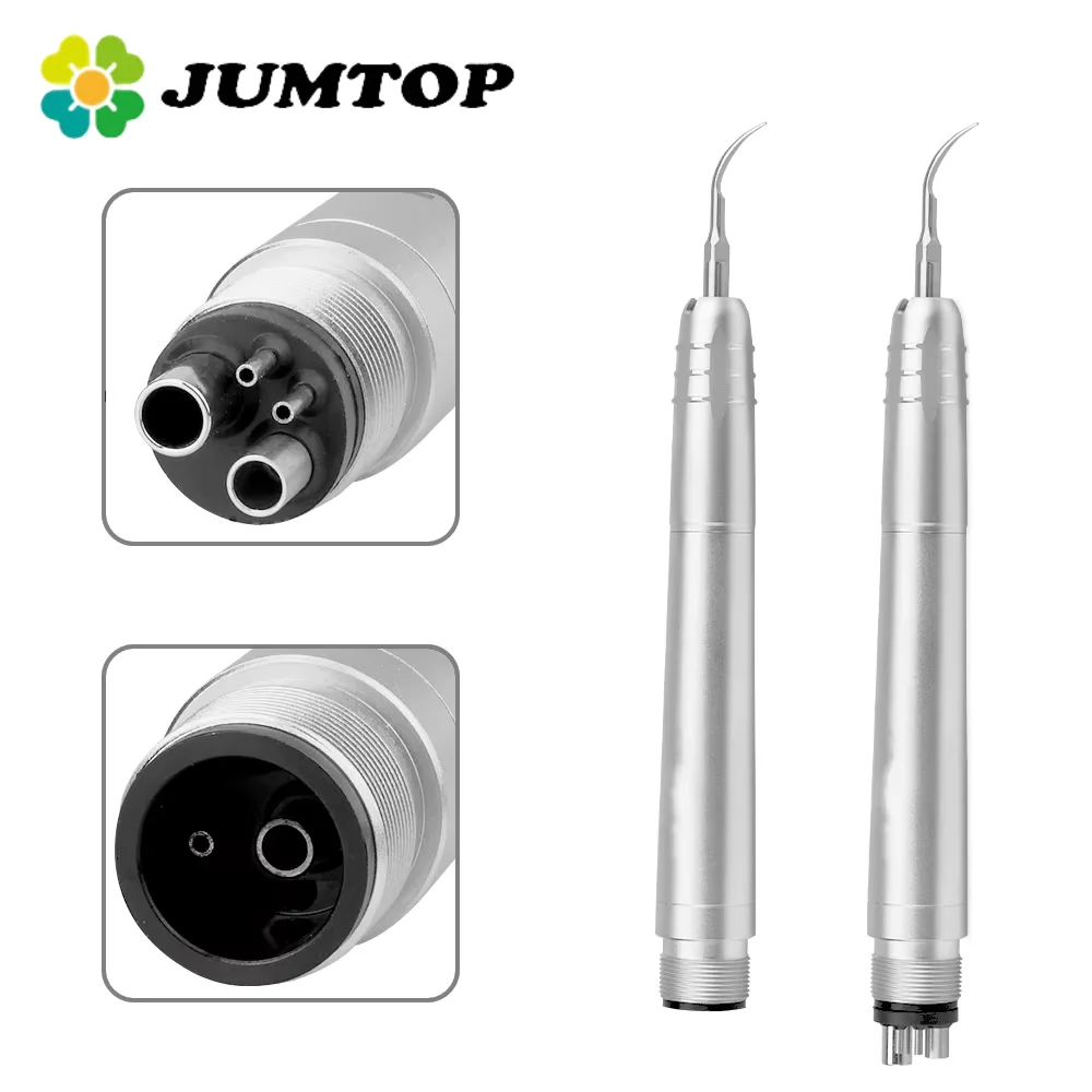 JUMTOP Dental Air Scaler Handpiece with 3 Tips Tooth Calculus Remover Cleaning Frequency Pneumatic Scaling Handpiece