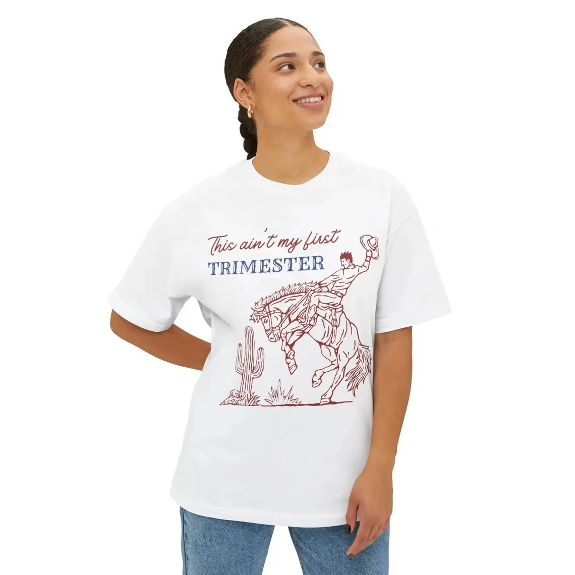 

American Vintage Style Printing Western T Shirts Summer Short Sleeve Loose Cotton Unisex Tops Crewneck Casual Coyboy Tees