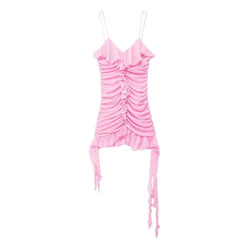 MSNOLOA-Ruili vestido suspenso plissado para mulheres, suspenso decorativo em camadas, pequeno, novo, verão, 2022, 1131, 358