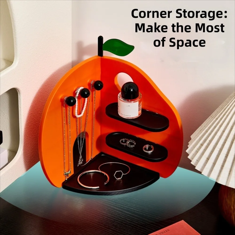 

Компактная оранжевая подставка для хранения украшений, держатель для ключей, поднос для демонстрации украшений, съемная устойчивая многоярусная подставка для демонстрации