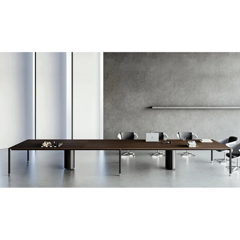 custom.Modern 20-Person Executive Conference Desk Long Wood Meeting Table Commercial Office or Hotel Furniture