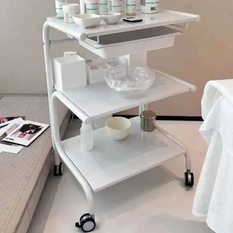 

Tattoo Tool Salon Trolley Utility Cleaning Storage Rolling Salon Trolley Medical Luxury Carrito Auxiliar Salon Furniture BL50ST