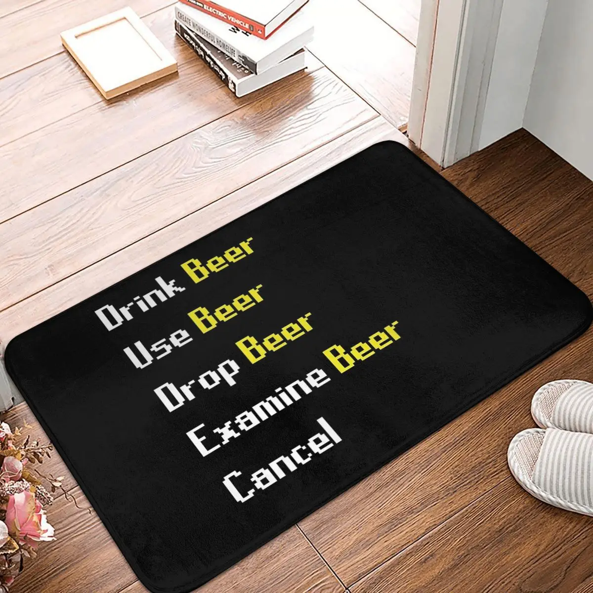 Runescape Beer Interaction Non-slip Doormat Floor Mat Washable Carpet Rug for Kitchen Entrance Home Bedroom Footpad Mats