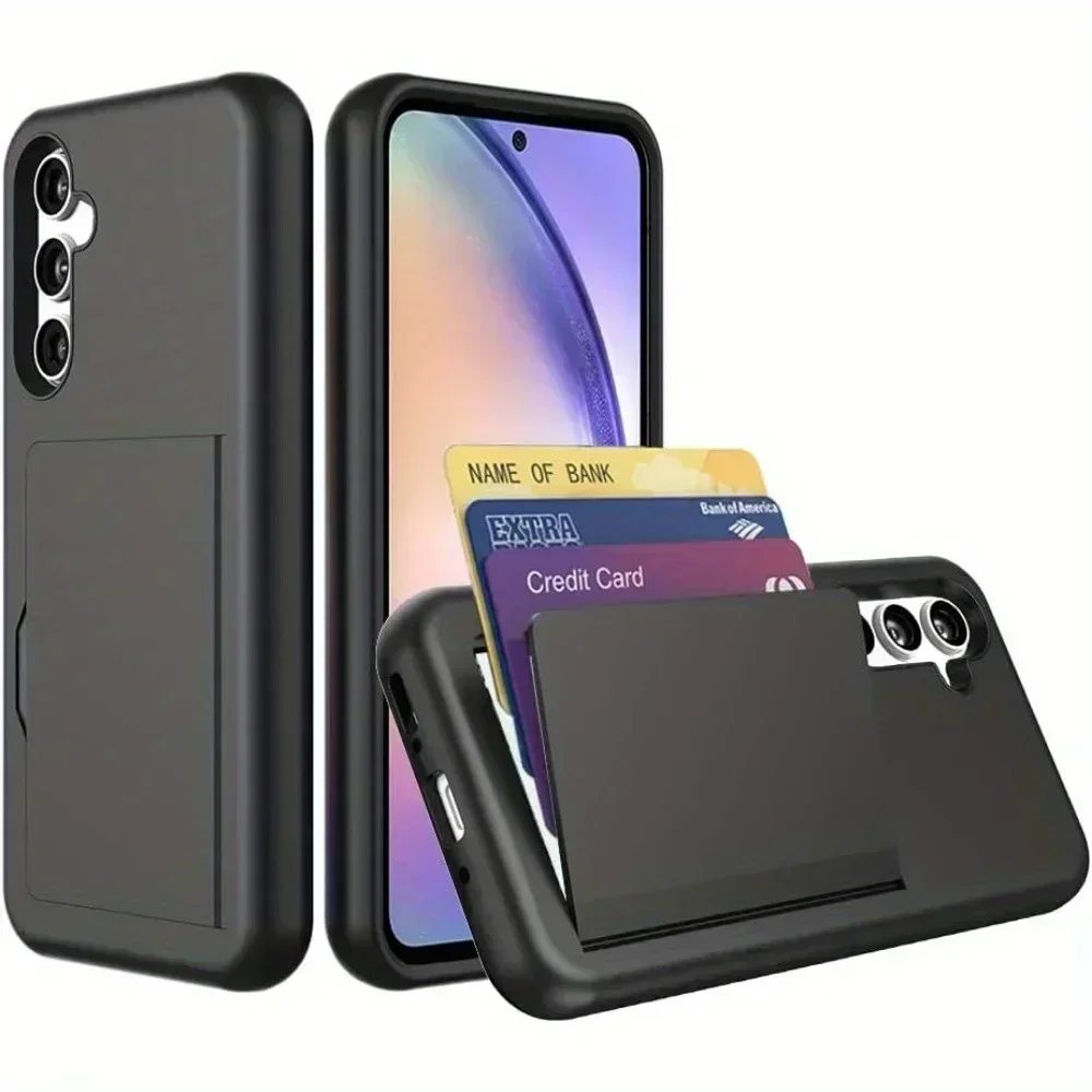 Etui na kartę do Samsung Galaxy A54 5G Etui Business Candy Color Card Slots Cover do Samsung A54 Cover Funda Coque A 54 Capa — zdjęcie produktu 6