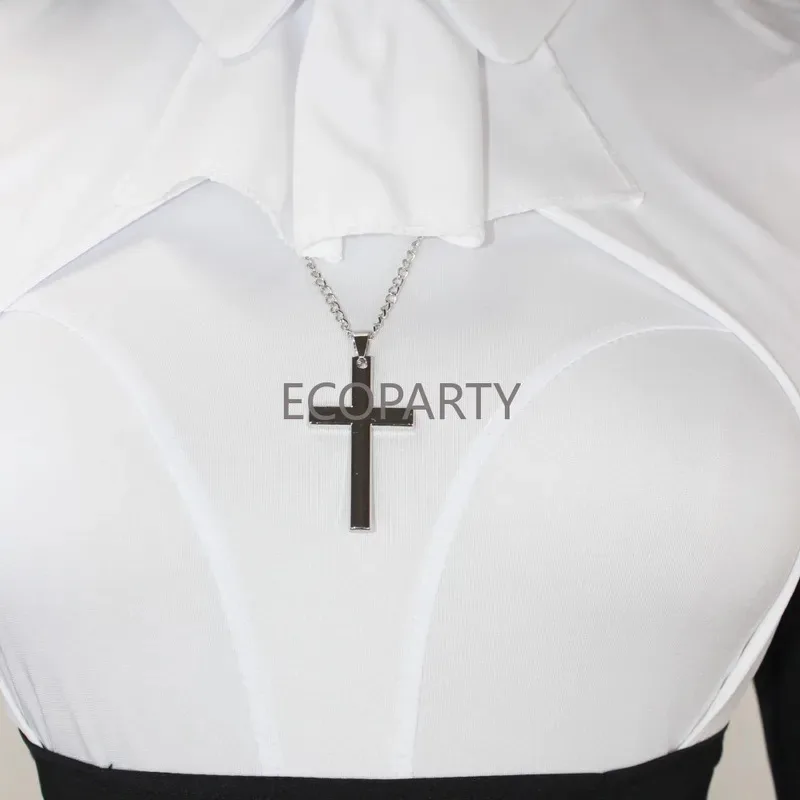 

COSda@Movies XS-3XL Oversize Cosplay Sexy Nuns Costume Uniform Black Dress Halloween Costumes for WomenCOSda@