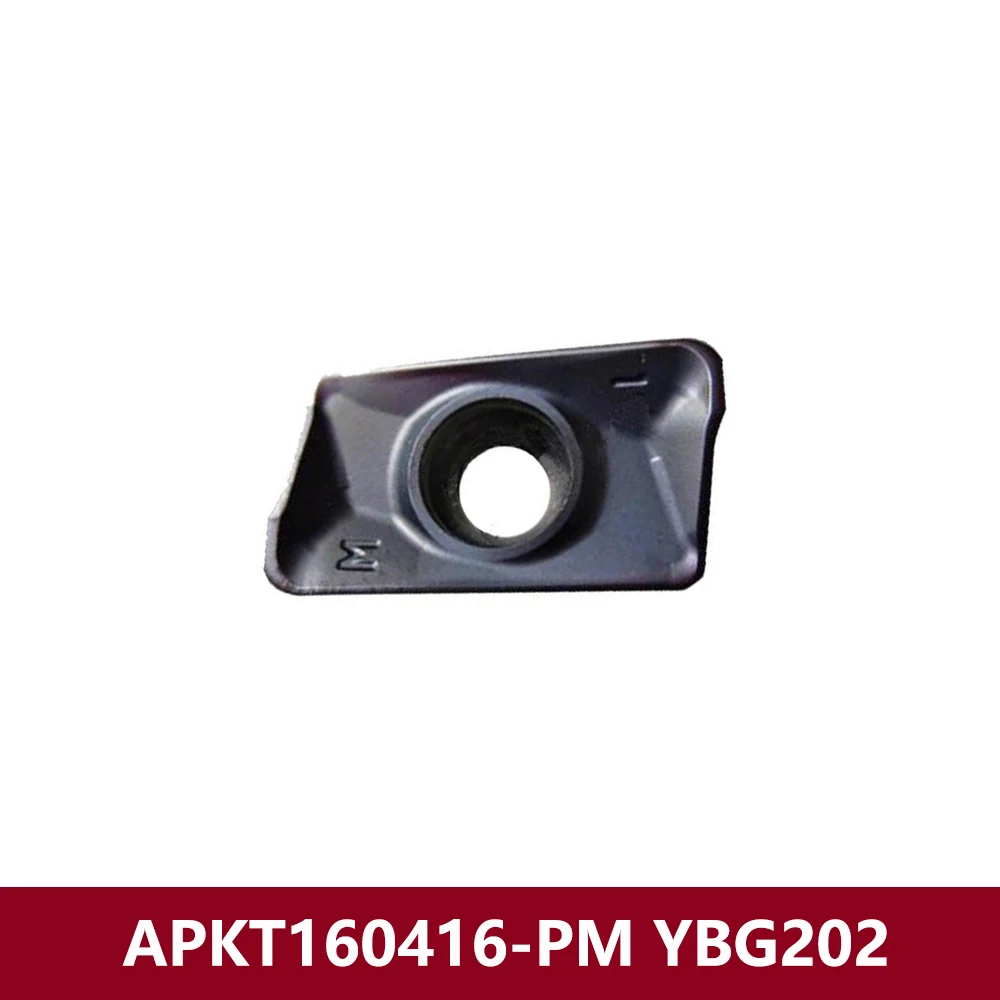 Original APKT160416-PM YBG202 Milling Cutter APKT 160416 PM Carbide Inserts APKT11T304 APKT11T308 For Steel and Stainless Steel