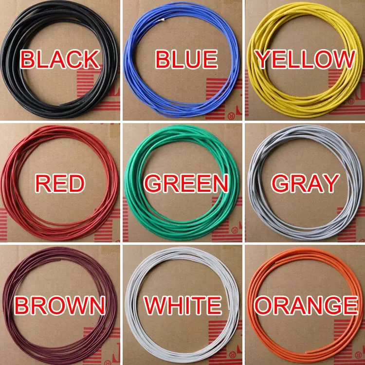 10Meters/Lot Heat-resistant Soft Electrical Silicone Wire Cable 8 10 12 14 16 18 20 22 24 26 28 30 AWG 5M Red and 5M Black