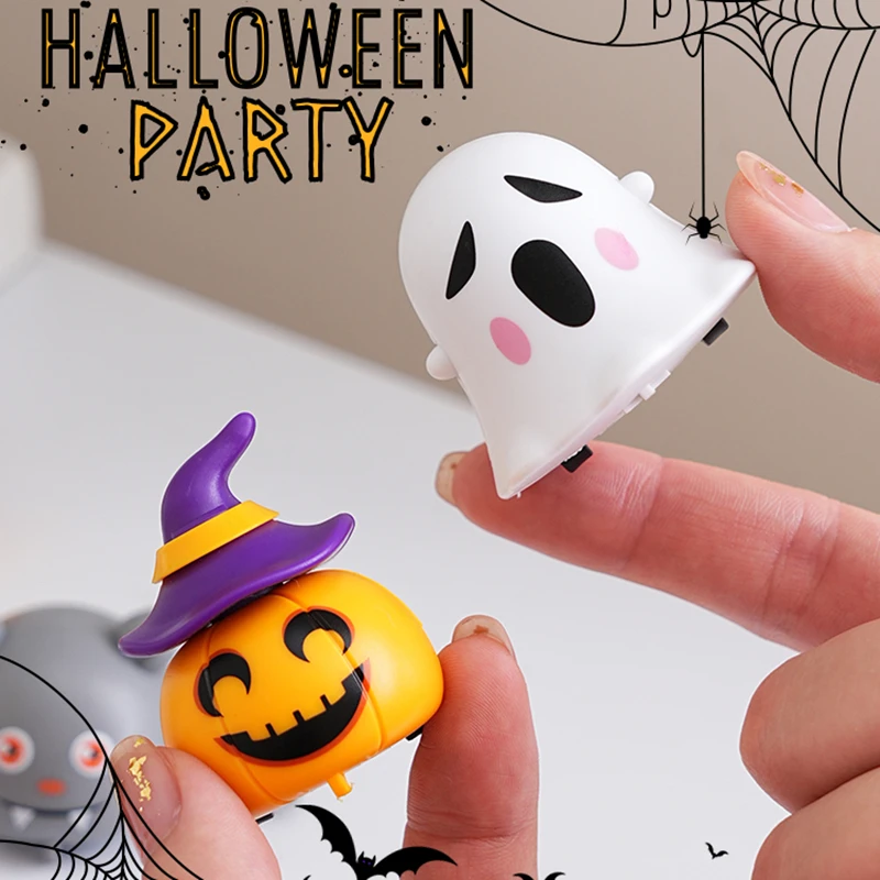 6 pz/set giocattoli per auto Pull-Back di Halloween per bambini mazze fantasma ornamenti per decorazioni per Festival di zucca regali creativi per bambini di Halloween