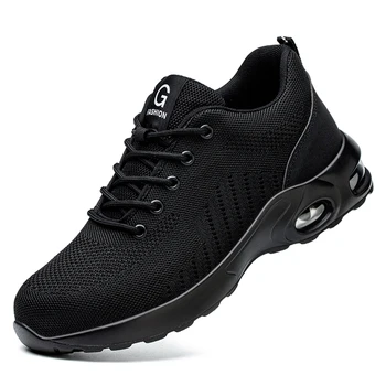 New Styles Men Safety Boots With Steel Toe Cap Anti-smash Work Sneakers Safety Shoes Men…