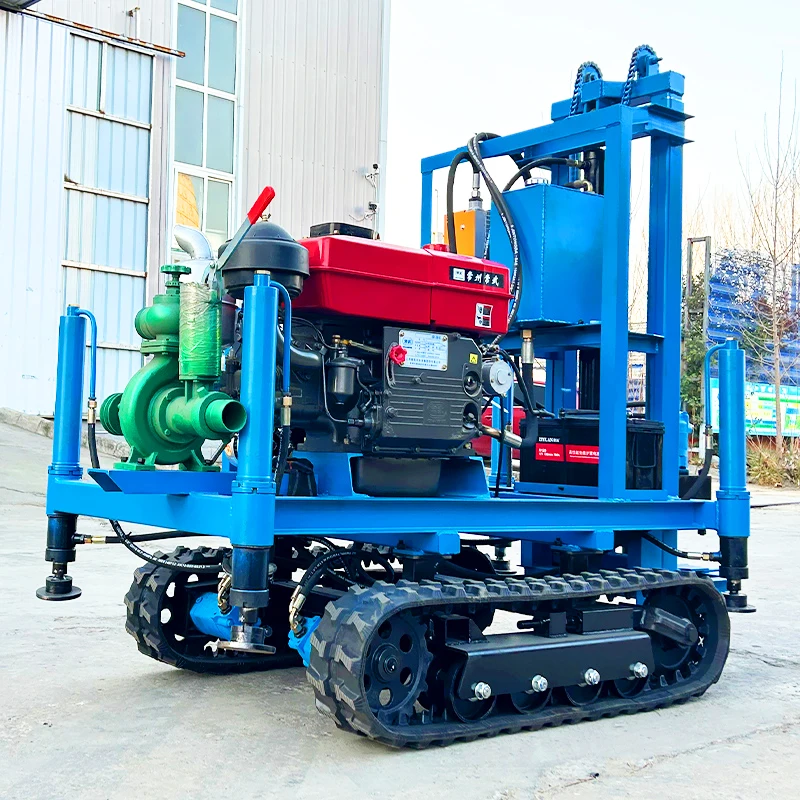 

Customized Crawler Small Drilling Rig Diesel-Powered 100/200m Deep Well Exploration Mud Pump Drilling Machine