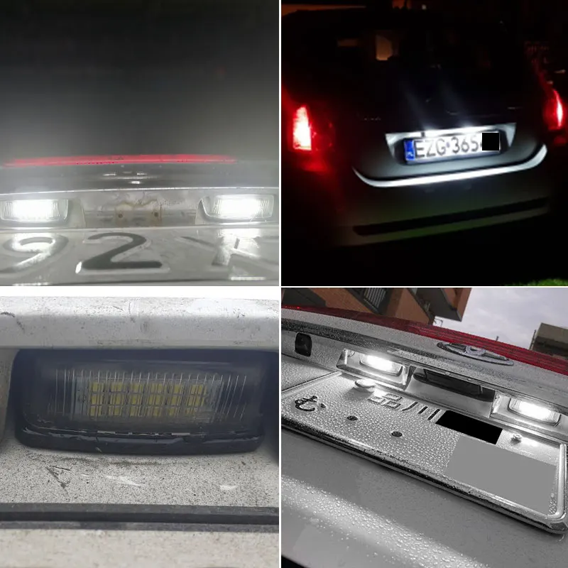 2pcs LED License Plate Light For Toyota Corolla Crown S180 Noah Voxy Starlet EP91 Previa ACR50 GSR50 12V White Car Number Lamp view 4