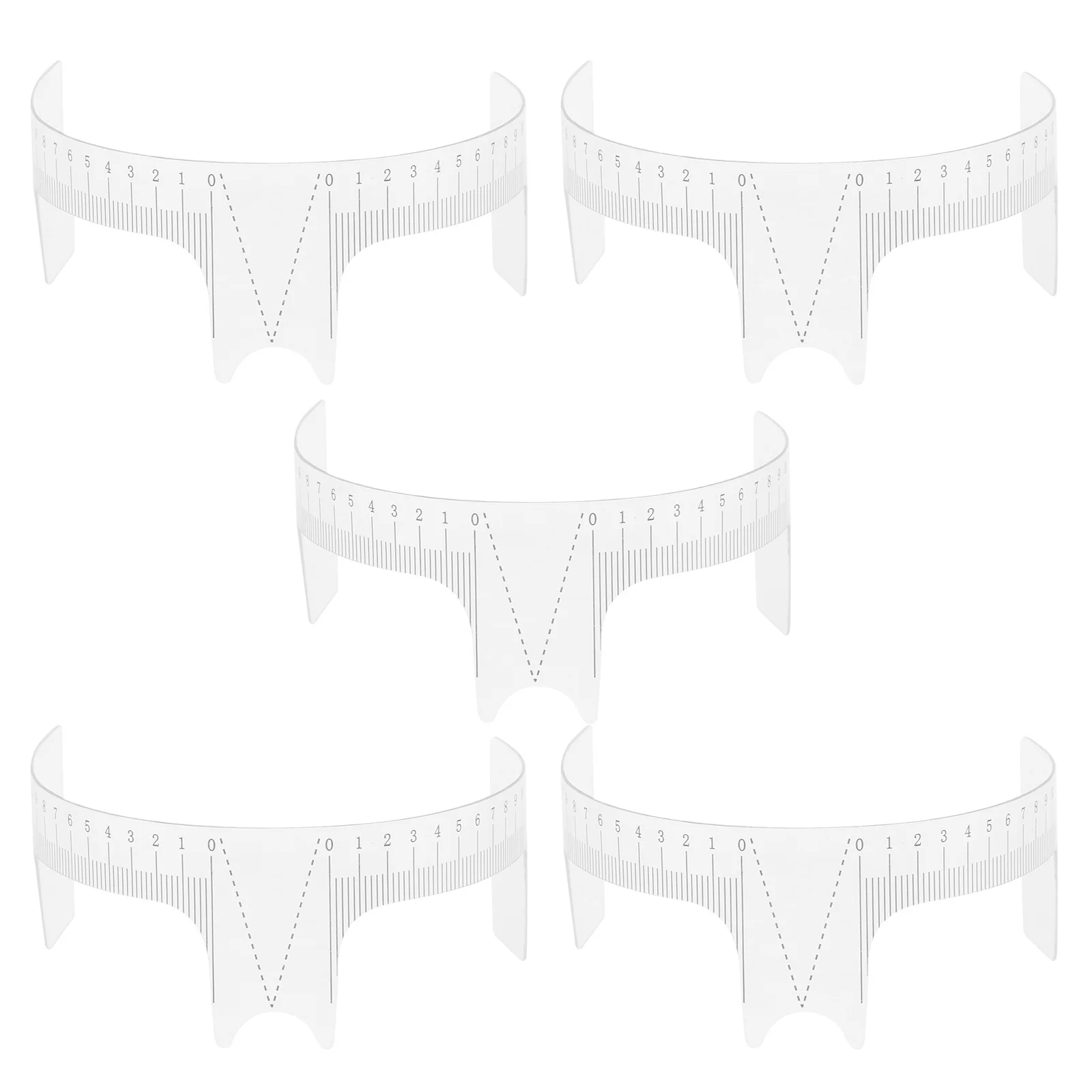 5 stuks wenkbrauwliniaal kunststof professionele maatvorm tatoeëren wenkbrauwvormende stencil beauty tool accessoires