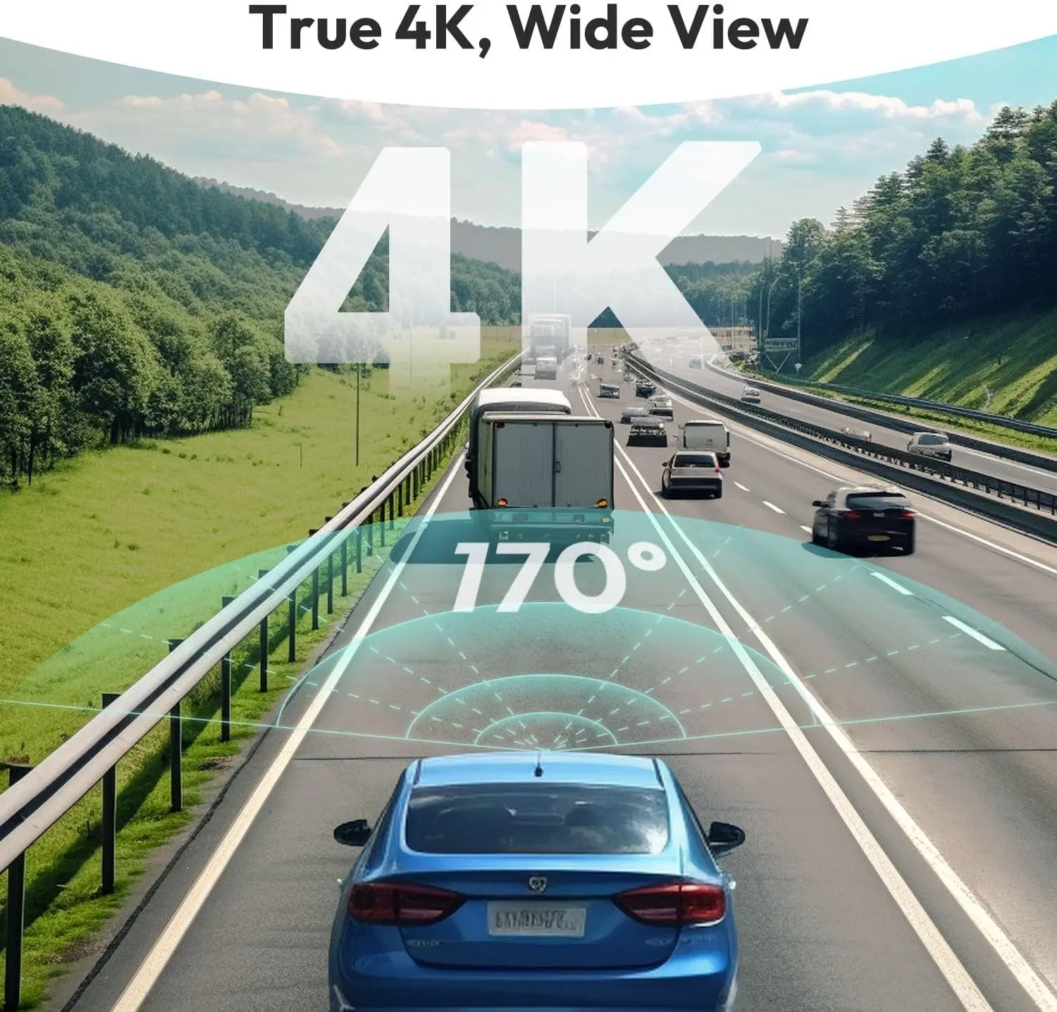 4K داشكام أمامي وخلفي، 170 ° Ultra Wide، ADAS، IMX415، رؤية ليلية، WiFi GPS، تسجيل حلقة، بطاقة 64 جيجابايت مجانية #2