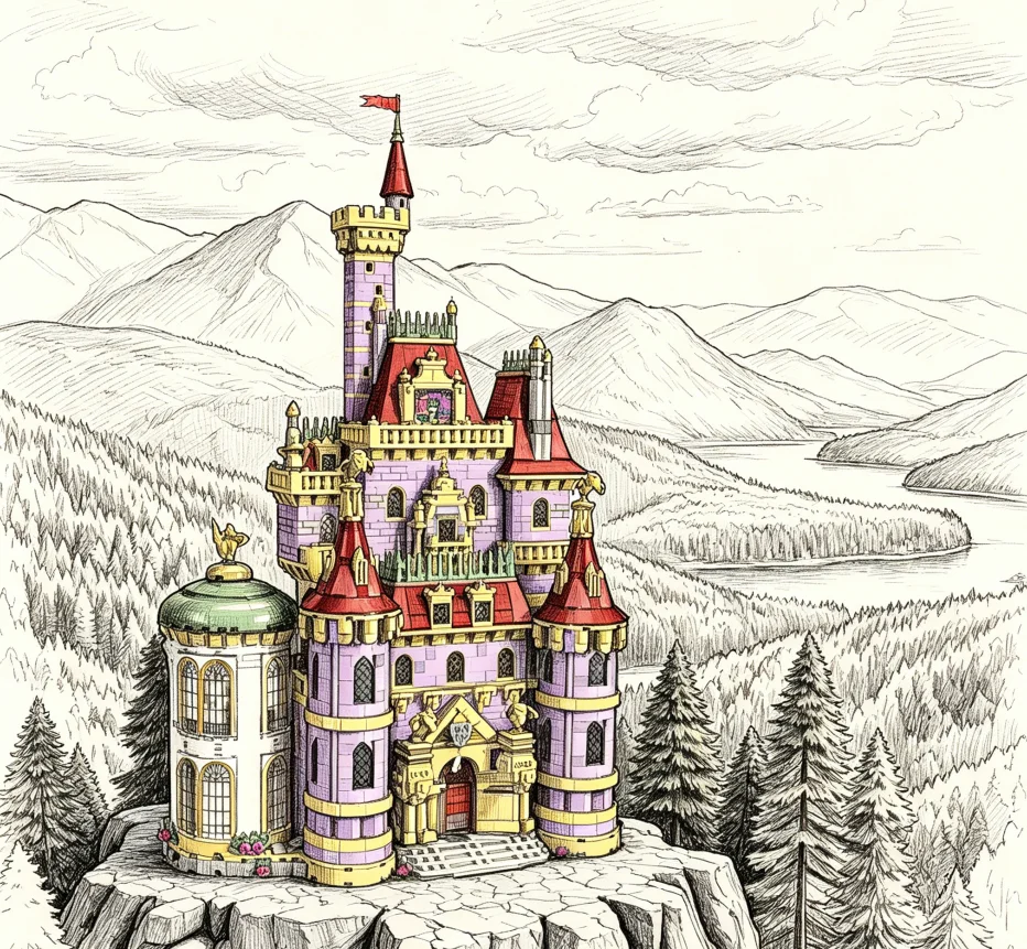 2026 inventory DIY building blocks Beauty and the Beast House Castle Module 2916 particles, adult birthday gifts and toys