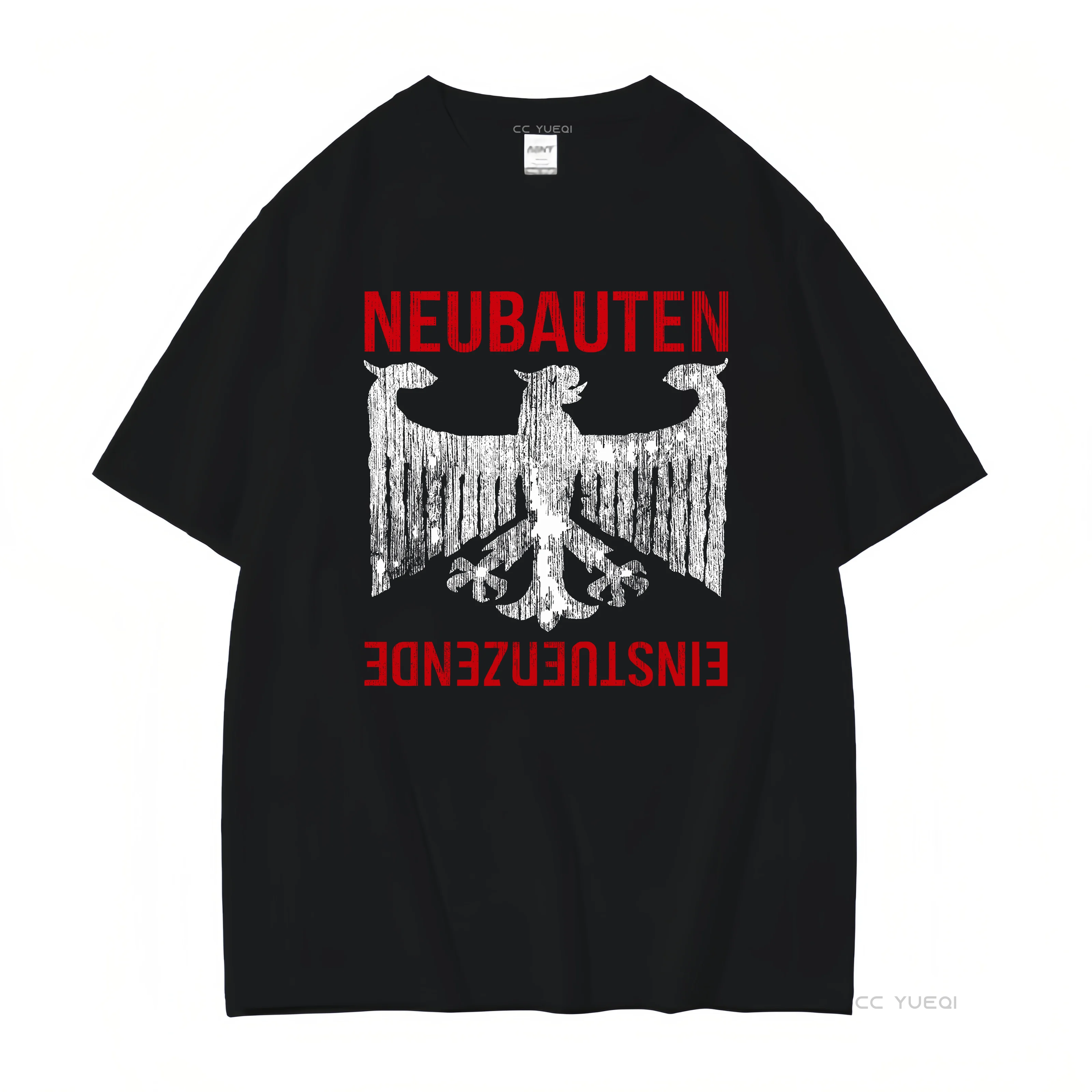 Collapsing New Buildings T Shirt vintage Washed Breathable fashion Soft Stretched graphic Casual designer clothes