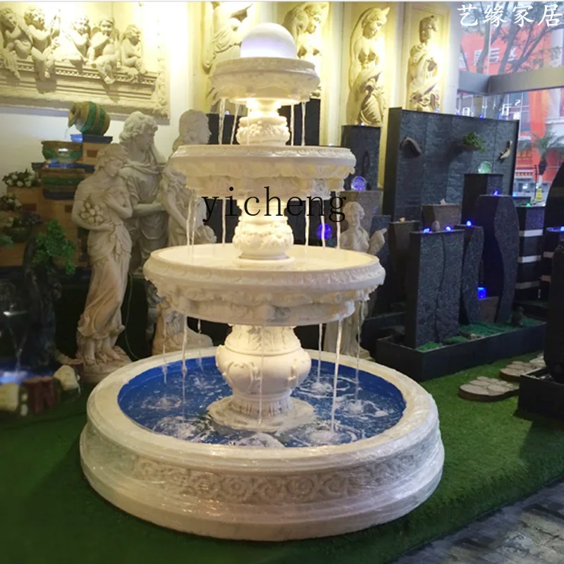 ZC large villa water feature fountain ornament courtyard three-layer pond flowing water European rockery landscape decoration