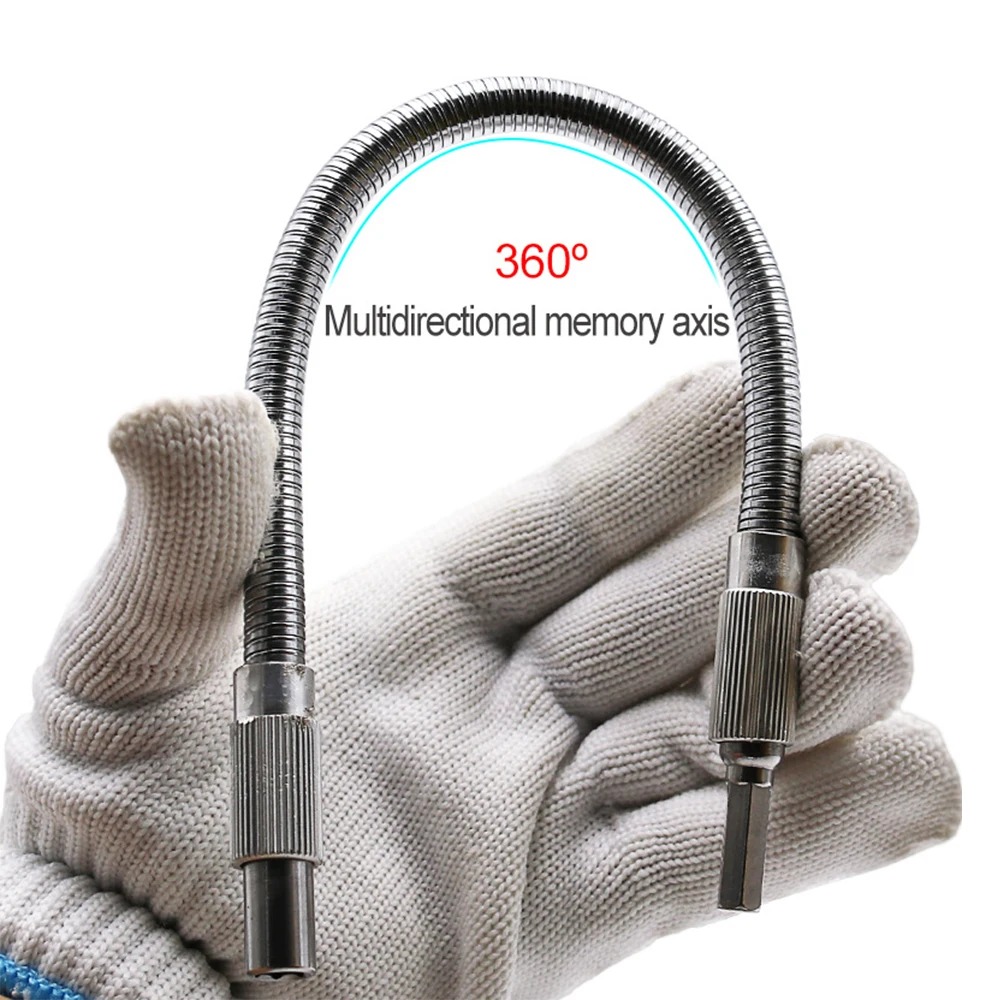 Asta di prolunga per albero flessibile da 1/4 "connessione per tubo flessibile da 200/300mm speciale per strumento di trapano ricaricabile con punta per cacciavite elettrico