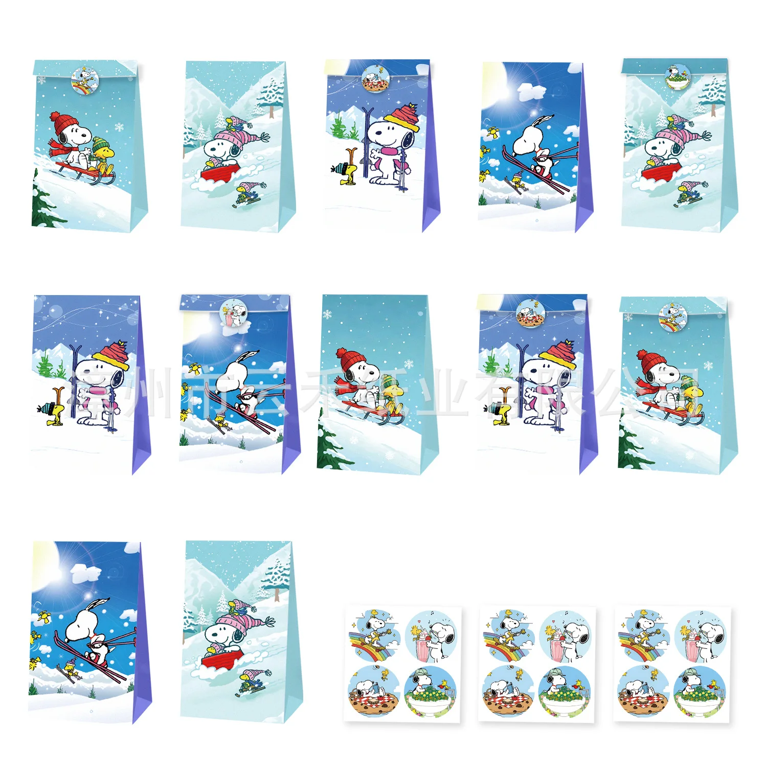 

Snoopy candy paper bag, birthday party gift bag, packaging paper bag