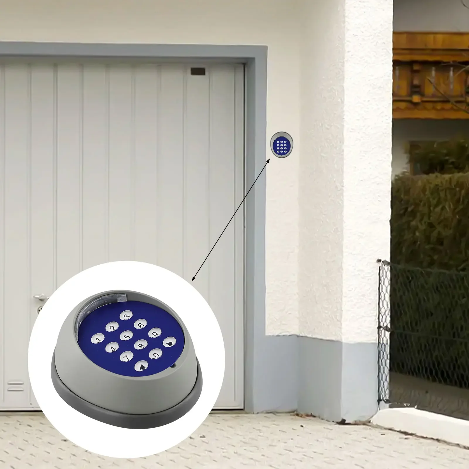 

Wireless Keypad for Sliding Gate Opener Battery Powered Zinc Alloy Waterproof Design Long Battery Life 433MHz Frequency