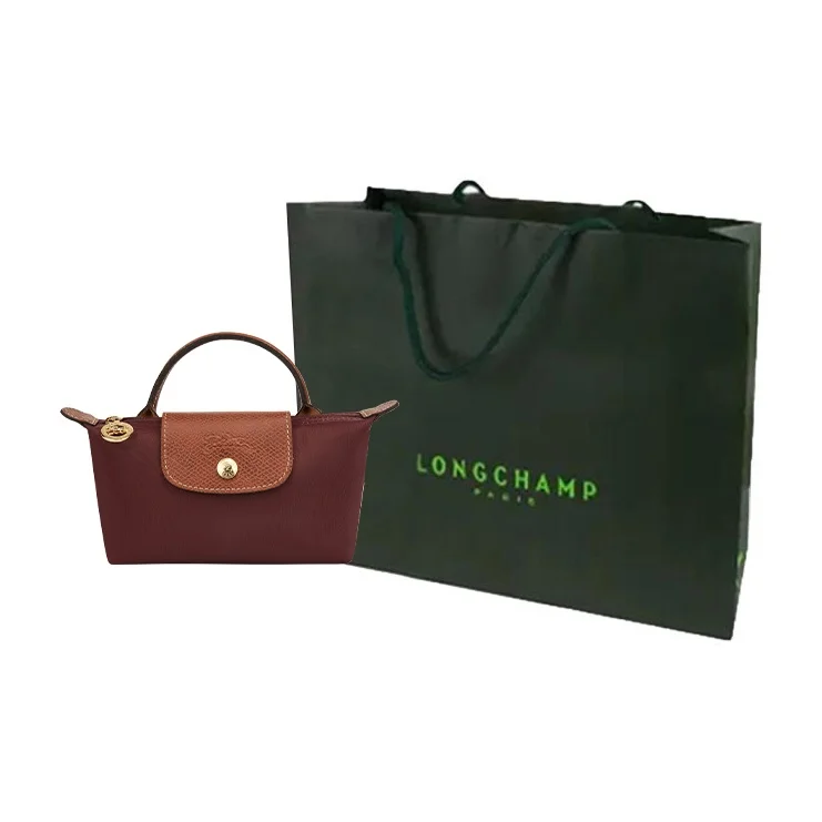 LONGCHAMP Le Pliage Polyamide Handbag Women's Burgundy Color 34175089P87