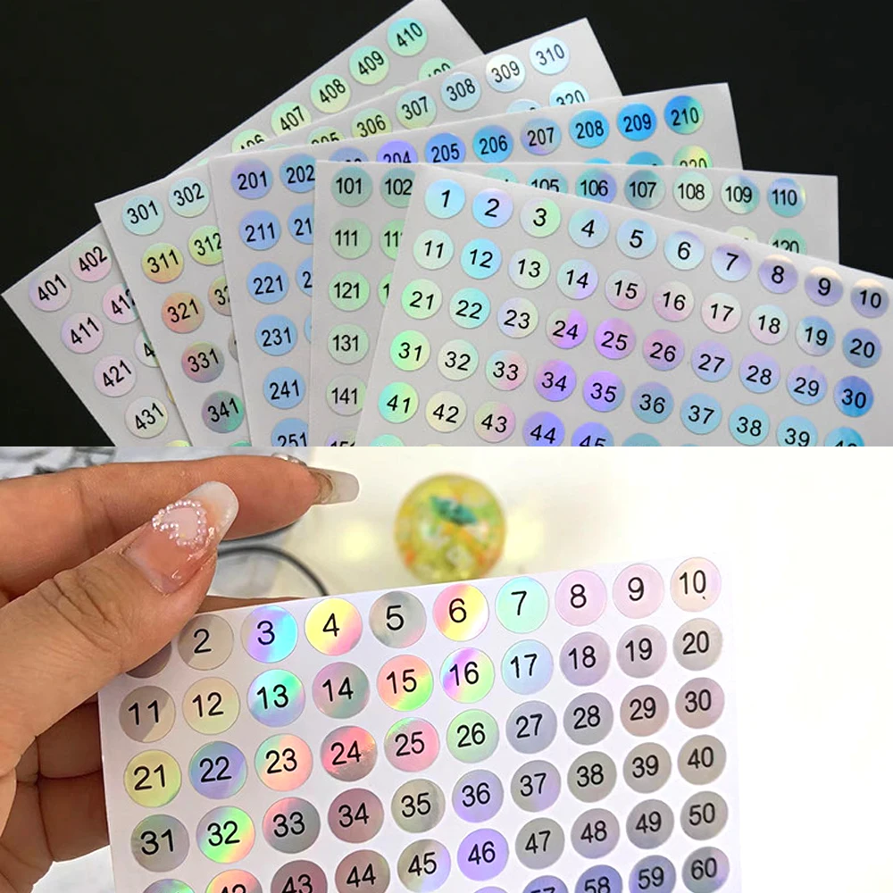 1–500 Zahlenaufkleber, 1 bis 500, selbstklebende Etiketten, Aufbewahrung, Organisationsaufkleber für DIY-Handwerk, Markierung, Nummerierung, Maniküre-Werkzeug – Detail 3
