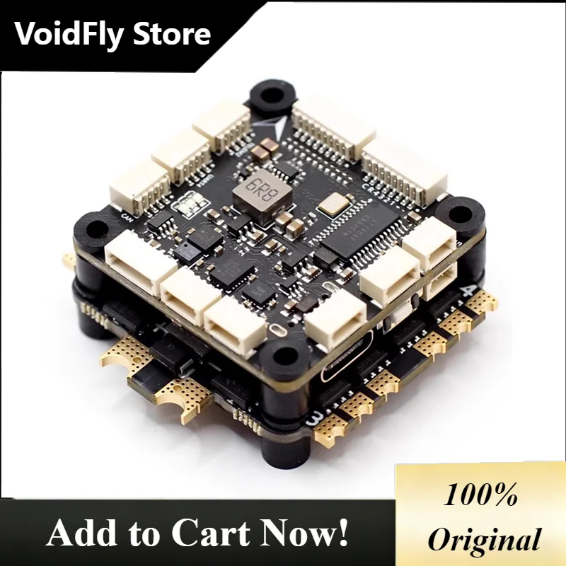 VoidFly LA-H743 FC&ESC Stack Micoair743 Dual IMU Flight Controller Bluejay_48K 60A 4In1 ESC Supports PX4 Firmware